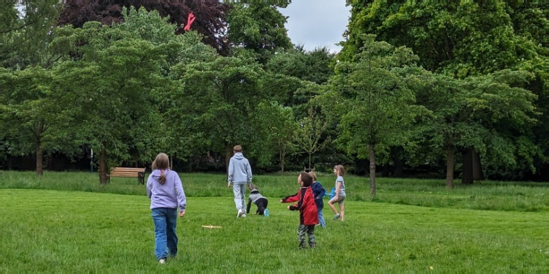 Playing in the park